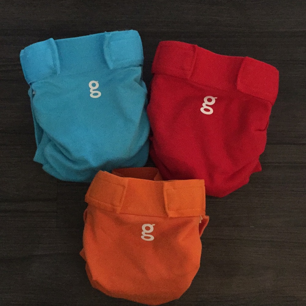 Lot of 3 gDiapers Covers size Medium cloth diaper